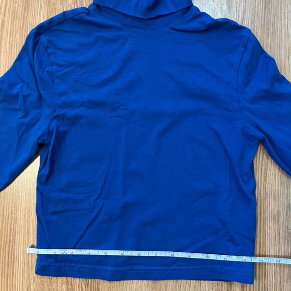 Cropped Blue Turtleneck Longsleeve H&M Basics - Picture 5 of 9